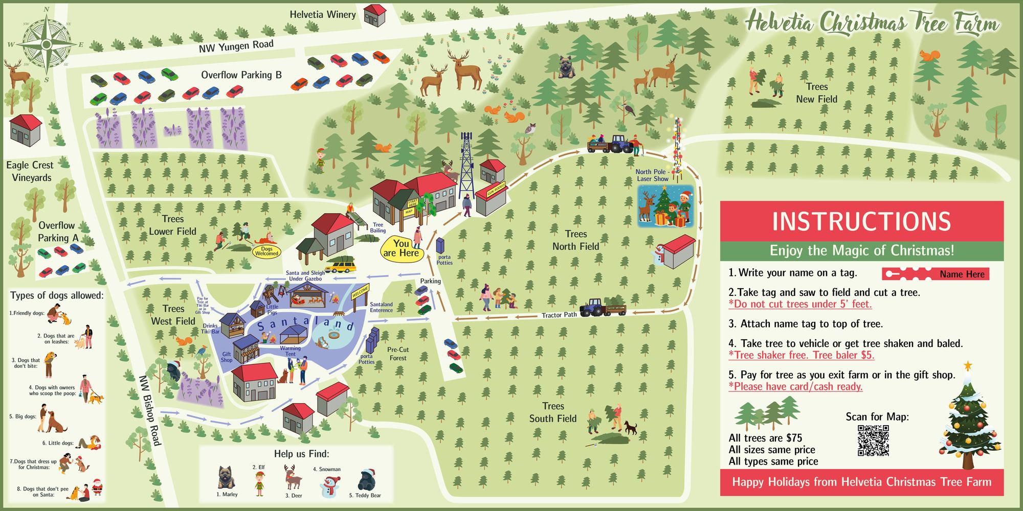 Map of Helvetia Christmas Tree Farm
