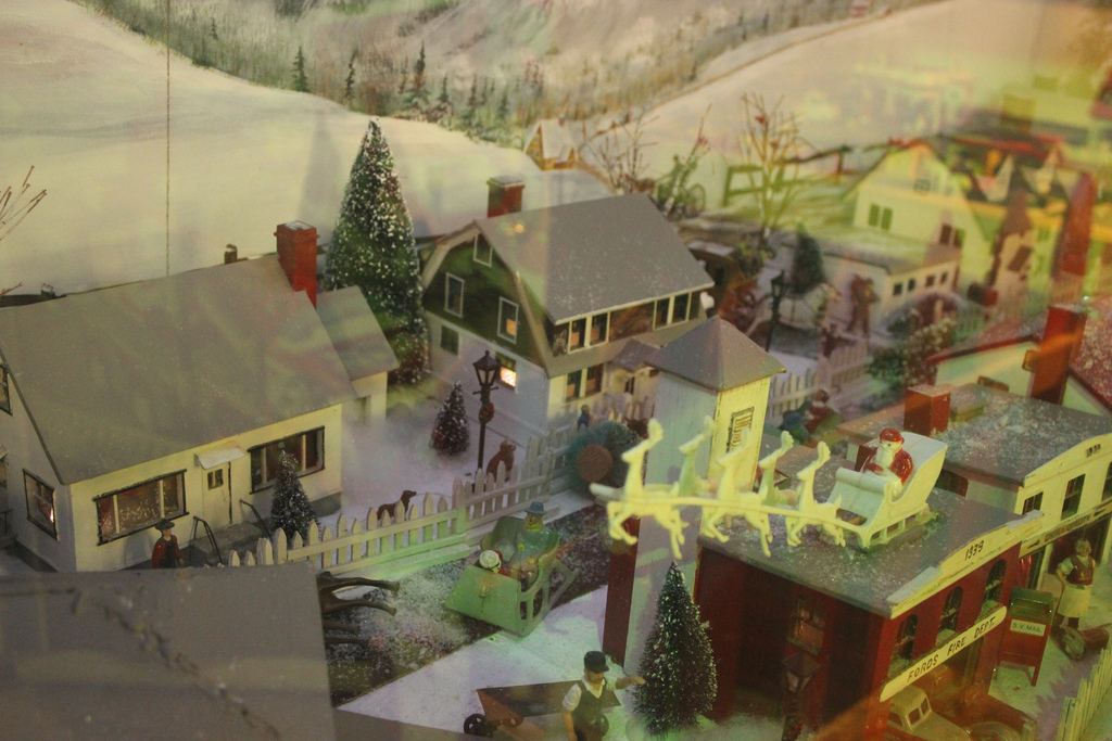 A model train display